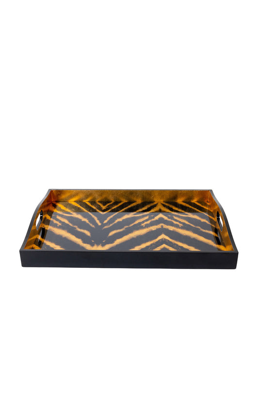 Go Wild Lacquer Large Rectangle Tray