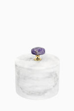 Luxury Marble Box with Amethyst Handle
