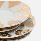 Uzbek Coffee Cups – Set of 4 Porcelain with Saucers