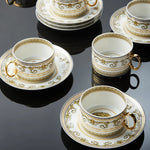 Virtus Gala Porcelain Tea Cups with Saucers – Set of 6