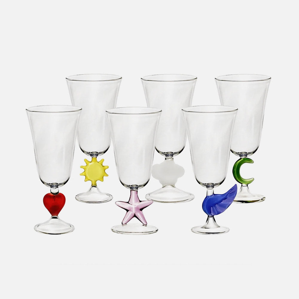 Cœuriatides Champagne Flutes, Box of 6