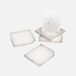 White Quartz Coasters, Set of 4