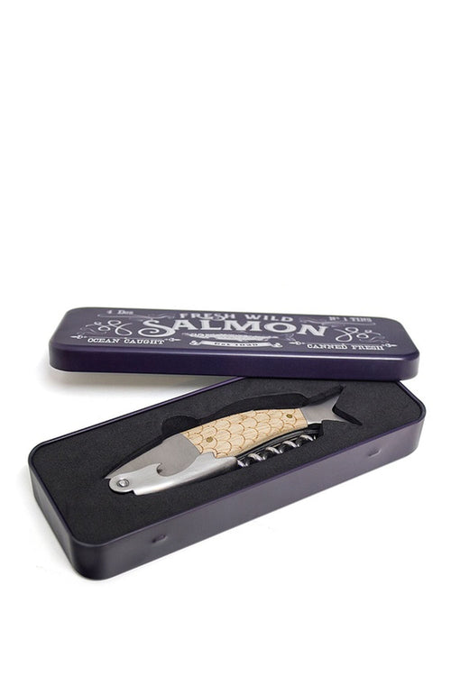 Wild Salmon Tin Corkscrew, Beige