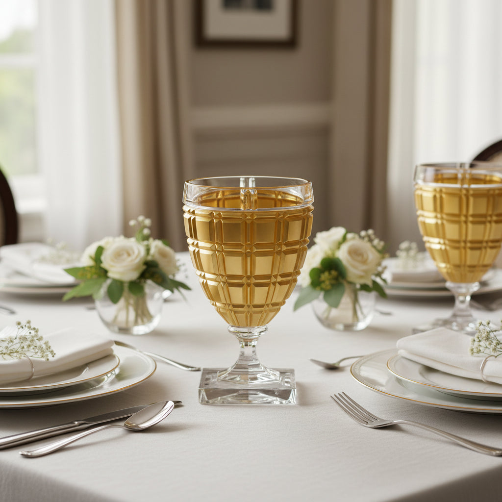 Winston Gold Acrylic Wine Glass