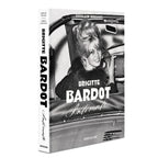 Book cover featuring Brigitte Bardot inside a car with black and white design.