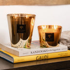 Baobab Collection Les Exclusives Aurum 7-wick scented candle in mouth-blown glass, 6.5kg, styled in a room setting (3)