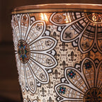 Baobab Collection Rosace 4-wick scented candle in mouth-blown glass, 1.1kg, styled in a room setting (2)
