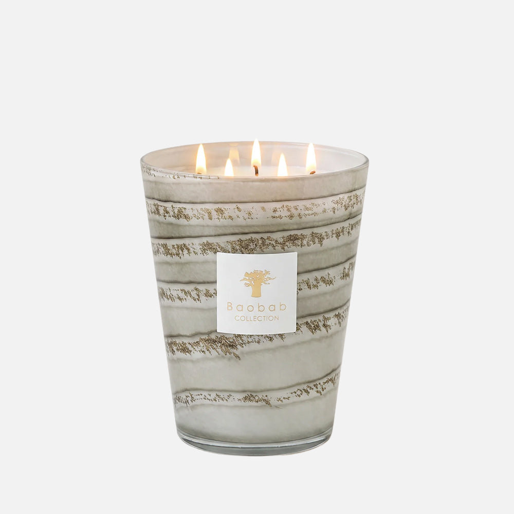 Baobab Collection Sand Atacama 5-wick scented candle in mouth-blown glass, 3kg, front view