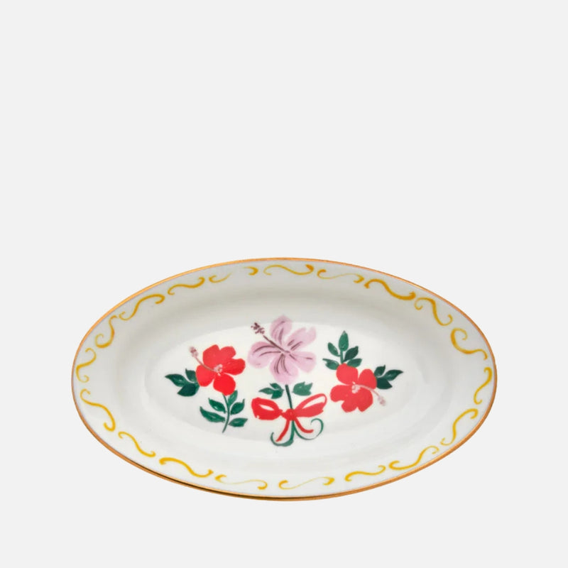 Dipinto Flower Bow Oval Tray, 17x10cm