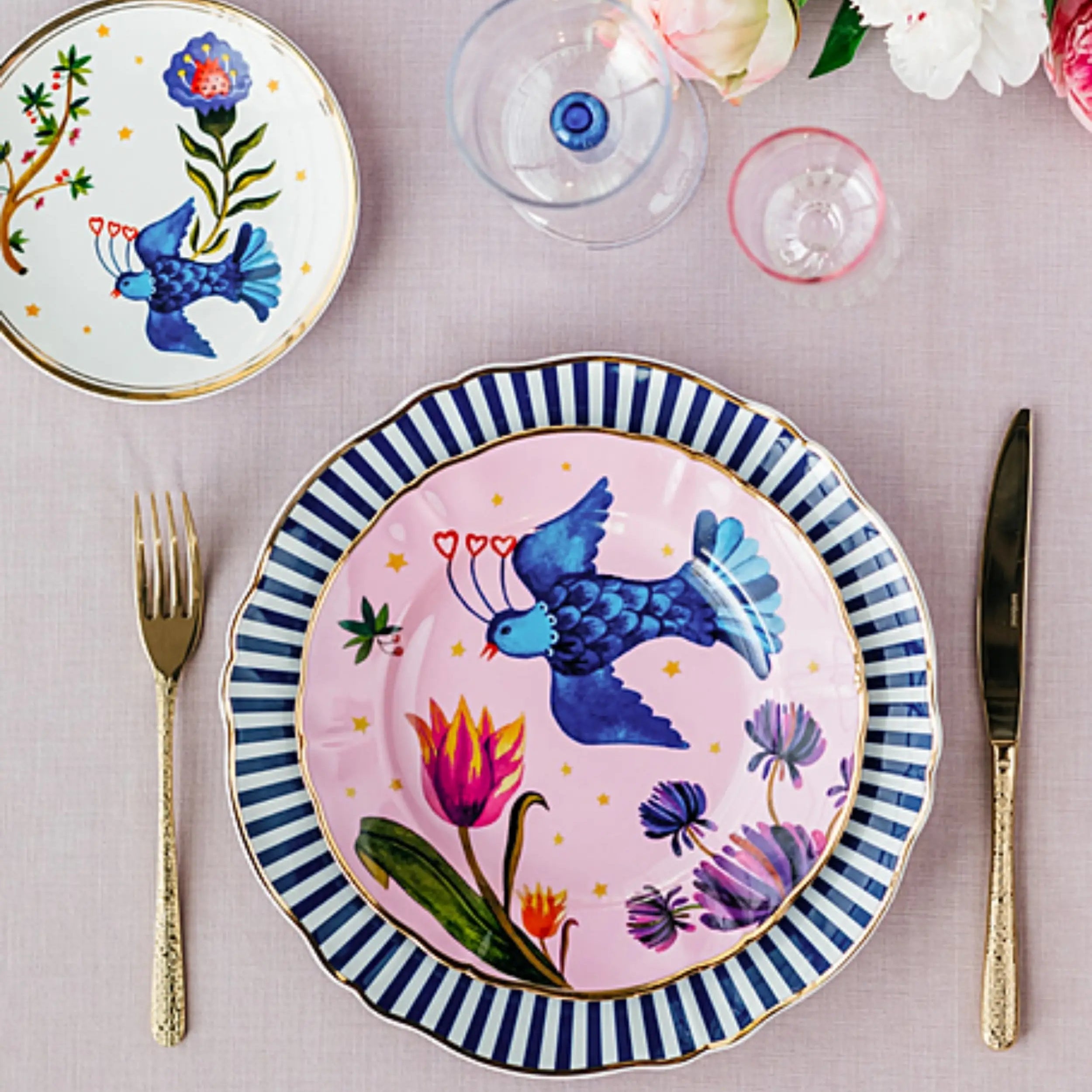 Fruit Plate Little Bird ( Lunch / Salad plate Ø 20,5 cm )