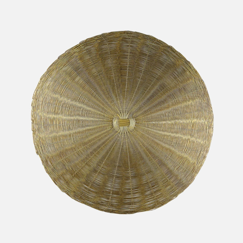Intreccio Round Brass Placemat, 36cm