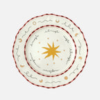 Bitossi Home Star decorated porcelain dinner plate, 26.5cm, viewed from above