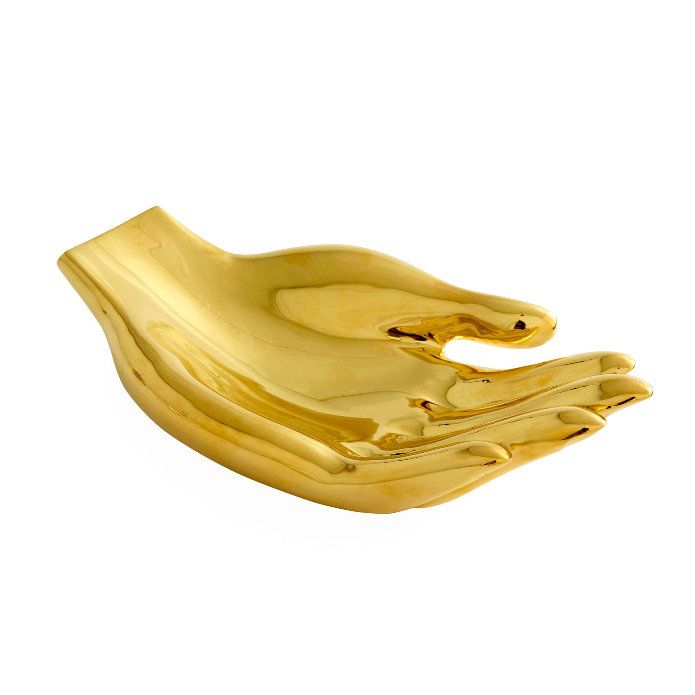 Brass Hand Bowl – Polished Sculptural Catchall