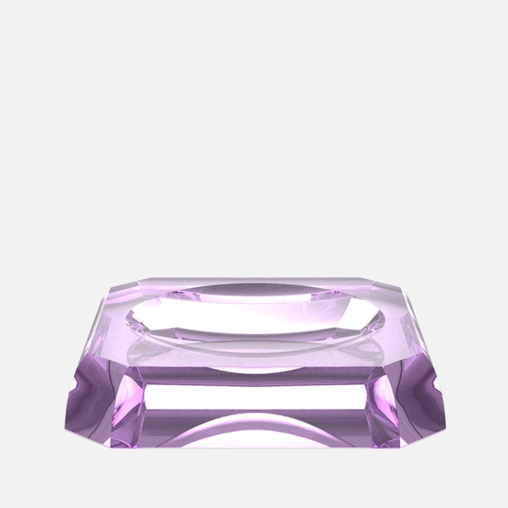 Décor Walther Kristal Soap Dish, Violet, front view
