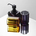 Décor Walther Kristal Toothbrush Tumbler, Violet, styled in a bathroom setting (2)
