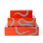 Large Eden Lacquer Box – Orange Decorative Storage