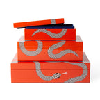Large Eden Lacquer Box – Orange Decorative Storage