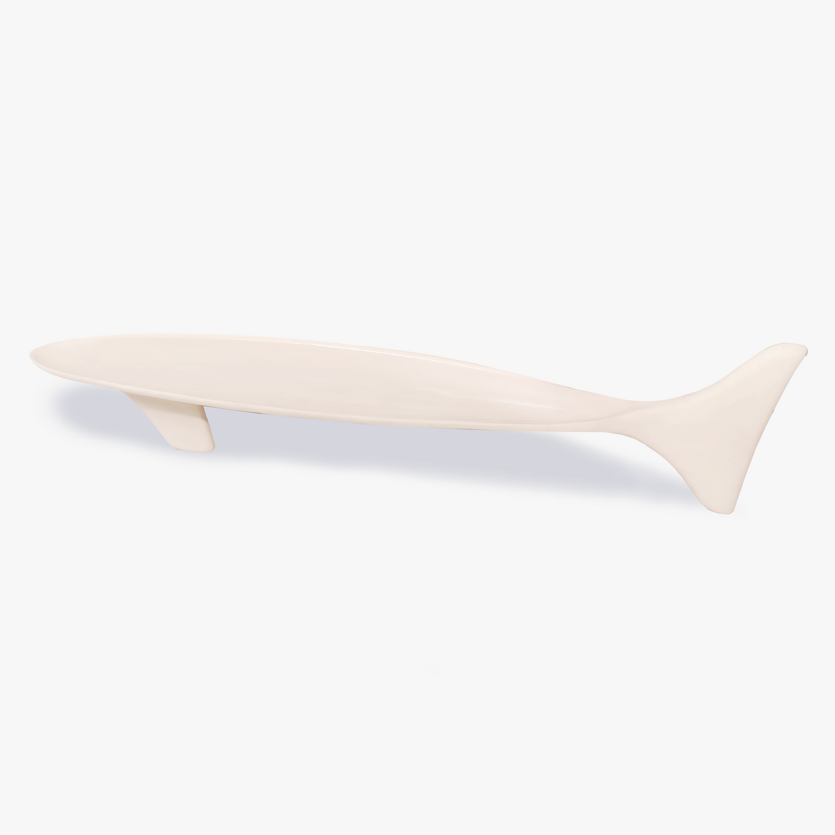 Waww La Table Locmaria shark-shaped ceramic dish by Yann Le Coadic, front view