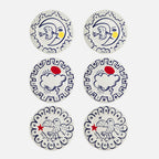 Archipel Sentimental - Set of 6 assorted dinner plates (Ø 23.2 cm)