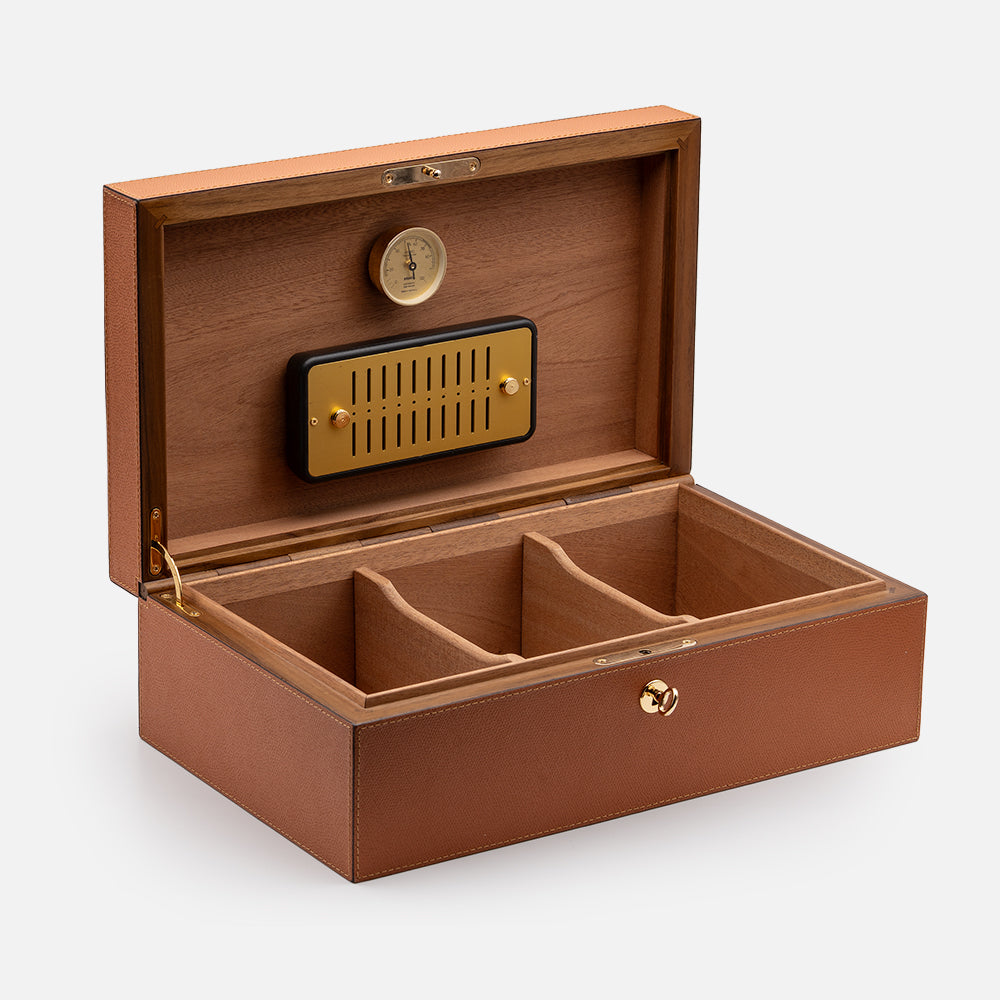 Giobagnara Santiago Cigar Humidor, Siena, 37cm, shown open