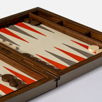 Giobagnara Small Backgammon Case, Mud, back view (3)