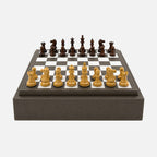 Triple Game Box: Chess, Draughts & Dominos, Mud