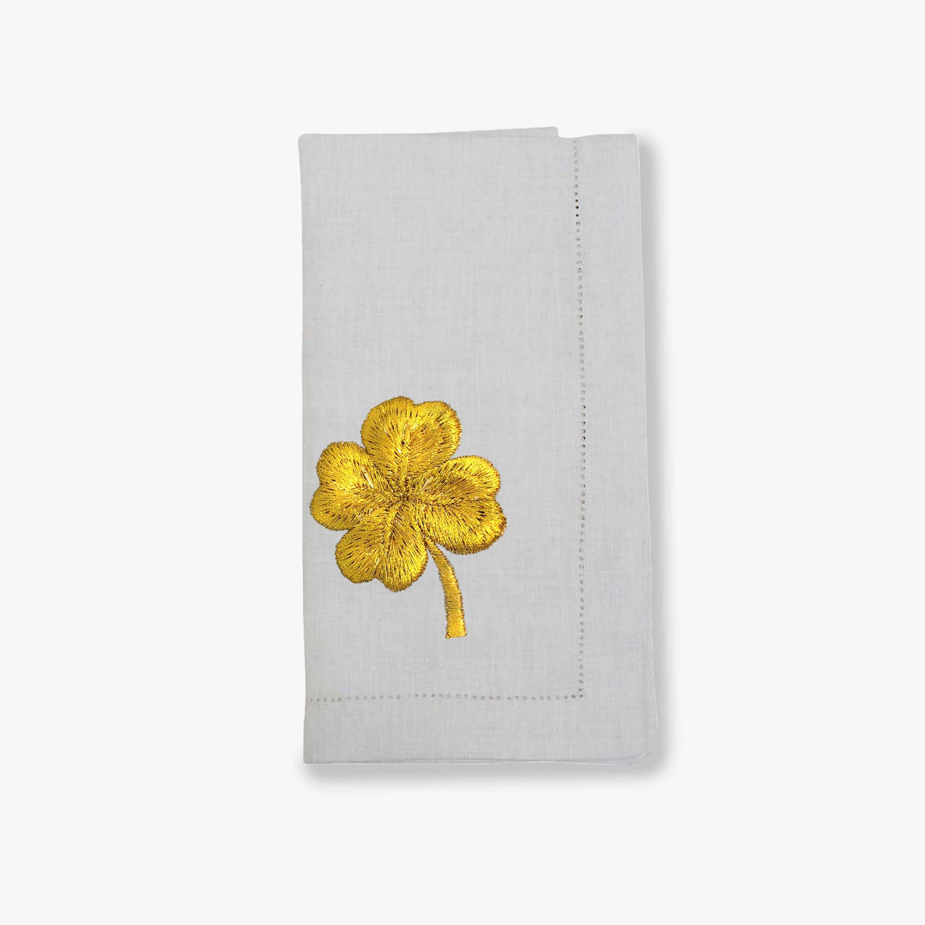 Golden Clover Napkin -Pearl