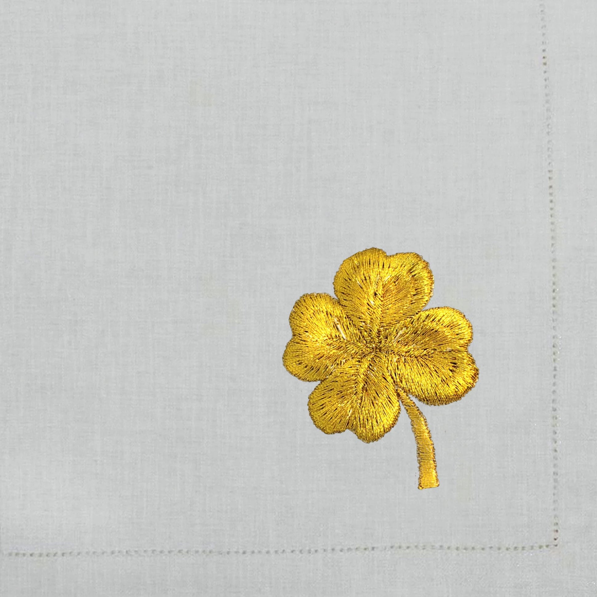 Golden Clover Napkin -Pearl