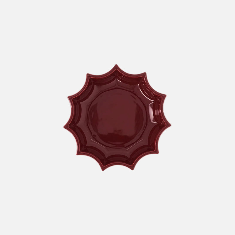 Tasca Burgundy Ceramic Change Tray (Ø 22 cm)