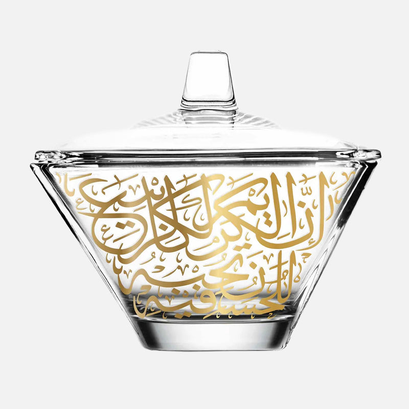 Dimlaj Kareem Serving Bowl with Lid (Dia 14.2 cm) (22K) gold gilded