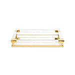 Jacques Small Tray - Clear Acrylic & Brass