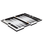 Op Art Backgammon Set - Black & White Lacquer Game Box
