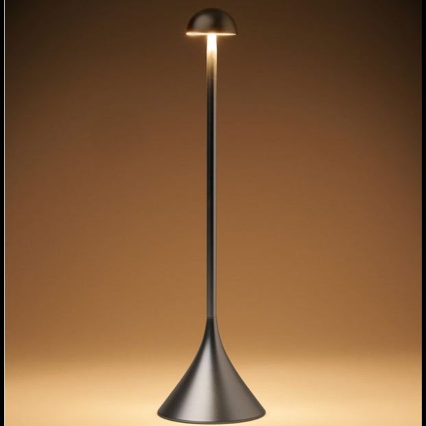 Steli Dome Protable LED Table Lamp, Silver