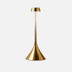 Steli Flat Dome Protable LED Table Lamp, Gold