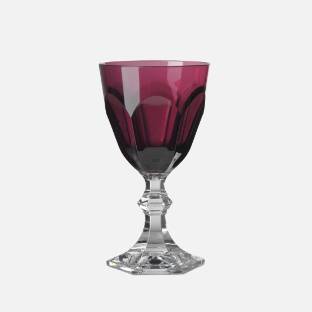 Mario Luca Giusti Dolce Vita Wine Glass, Ruby in synthetic crystal, front view