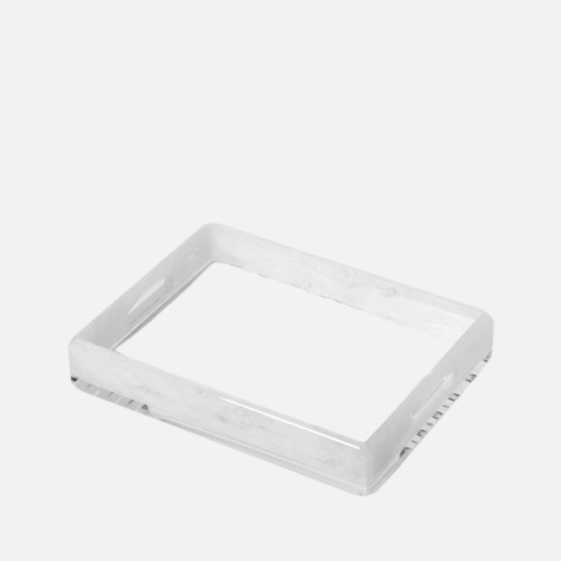 Donovan White Acrylic Tray, 40x30cm