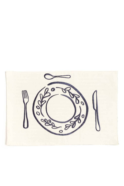 Lauren's Stripe Placemat, Navy, Set of 4