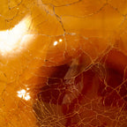 Crackled Glass Ball Body Vase Large