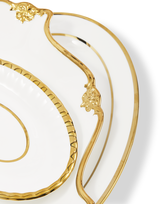Golden Finds Serving Plates, Set of 3