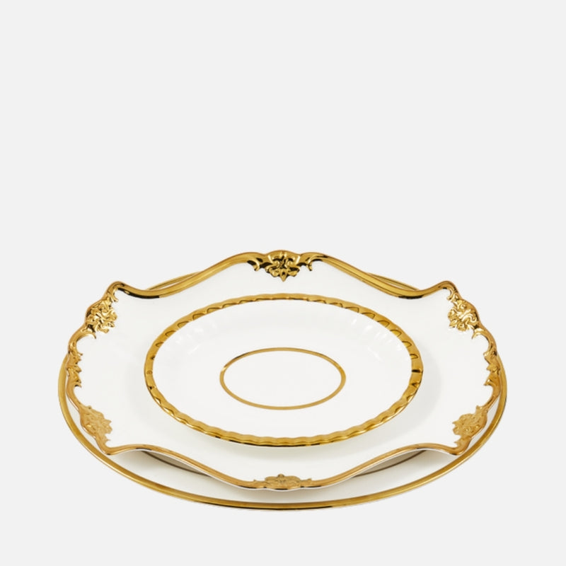 Golden Finds Serving Plates, Set of 3