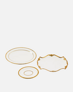 Golden Finds Serving Set, 3 Plates