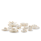 Golden Finds Tea Pot White