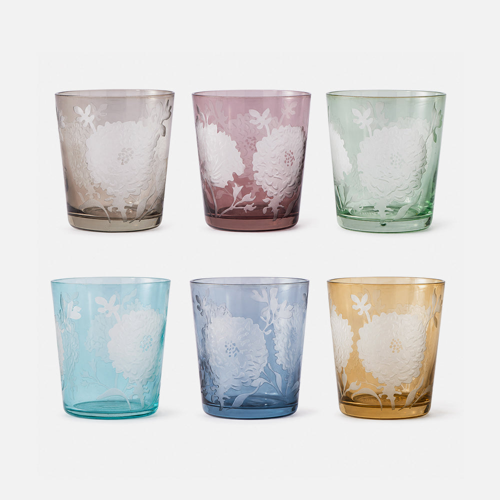 Peony Multicolour Tumblers, Set of 6