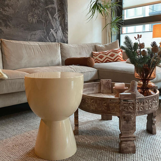 Tip Tap Stool, Beige