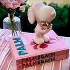 Snoopy Heart Small Figurine - Pink/Gold