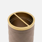 Riviere Alghero Diamonds Toothbrush Holder, Blush Pink, leather detail