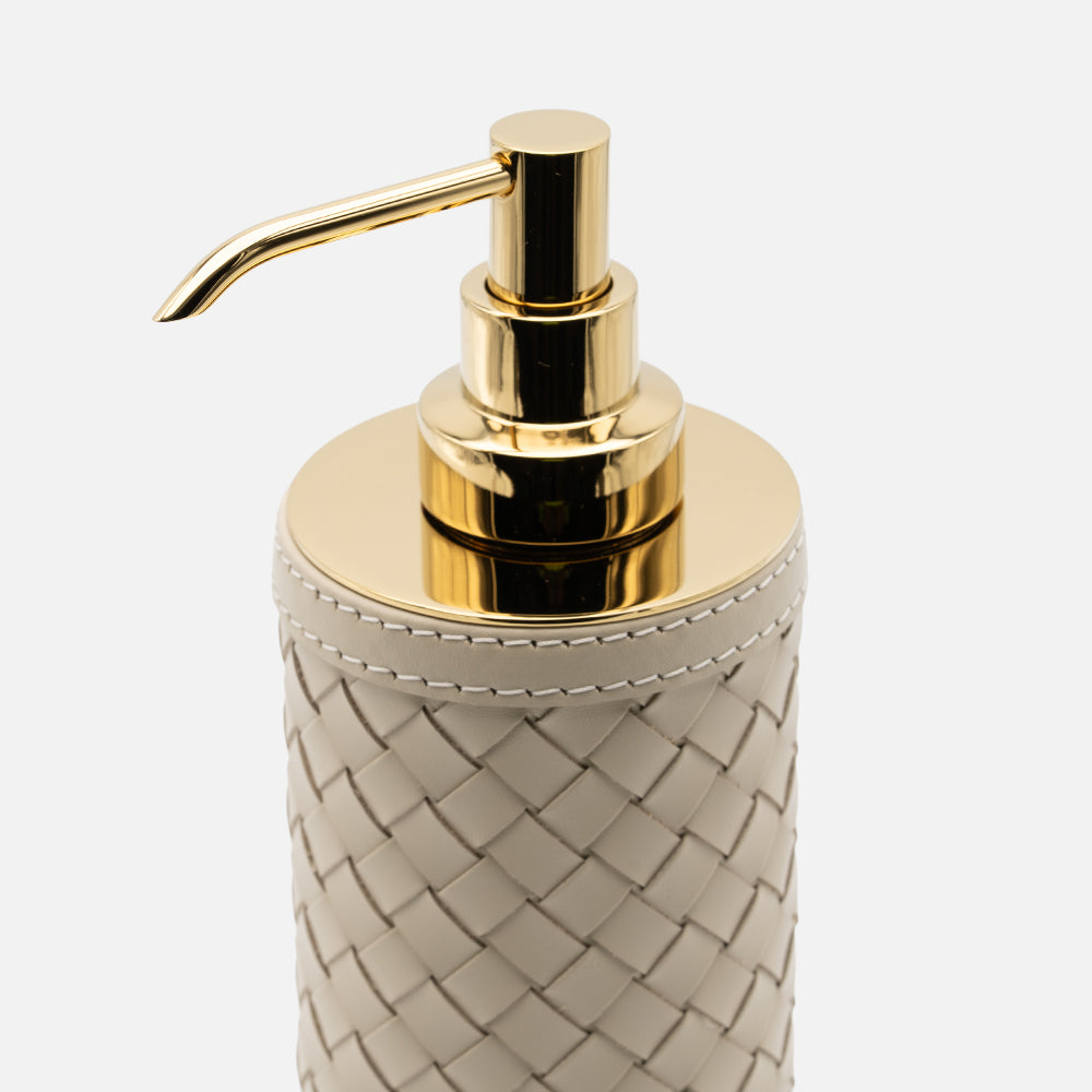 Alghero Handwoven Tall Soap Dispenser, Ivory