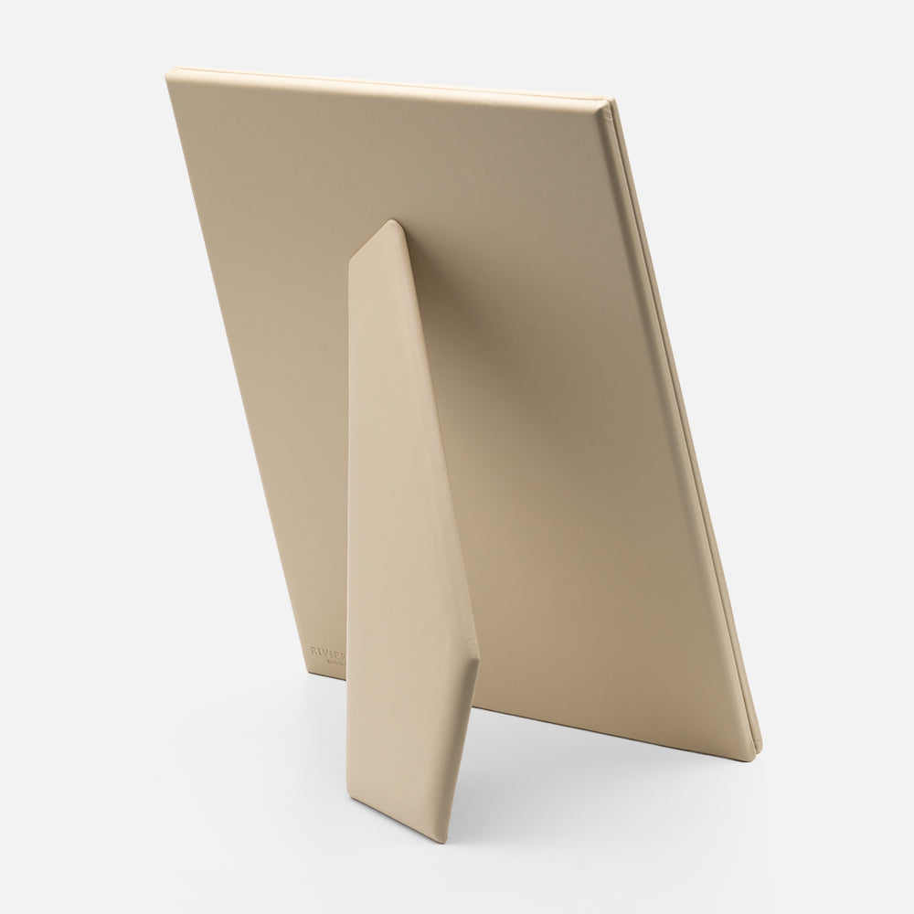 Bice Picture Frame Large, Ivory/ Chrome