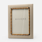 Bice Picture Frame Large, Ivory/ Chrome