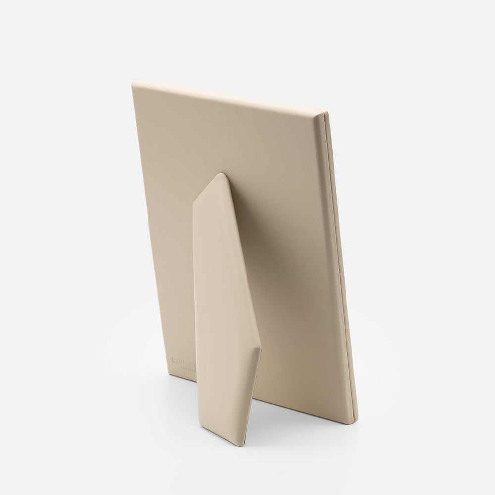 Bice Picture Frame Small, Ivory/ Chrome